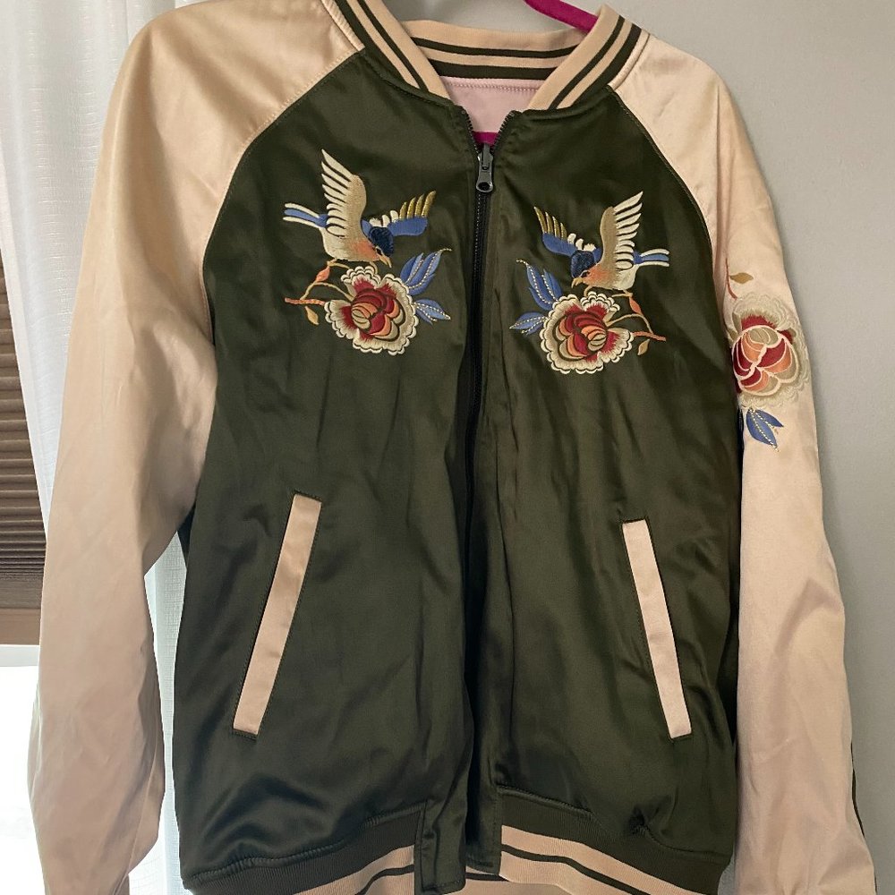 reversible bomber jacket